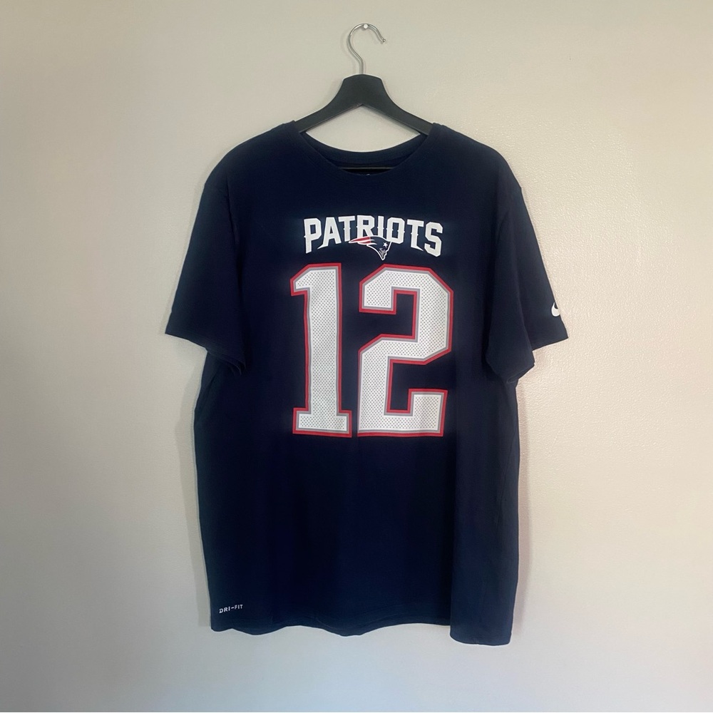 NFL New England Patriots Brady Tee – Blue/Red